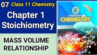 Mass  Volume Relationship  Ch 1 Stoichiometry  Class 11 Chemistry [upl. by Burroughs]