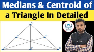 Medians amp Centroid of a Triangle  Medians of a Triangle  Centroid of a Triangle  Triangles  FWA [upl. by Liamsi]