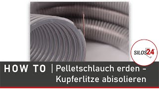 Kupferlitze freilegen  Pelletschlauch erden  silos24 [upl. by Yun]