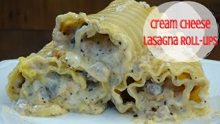 Cream Cheese lasagna Roll ups  Grateful Everyday [upl. by Adallard]