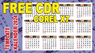 Template Kalender 2024  Free file cdr [upl. by Poyssick909]