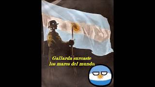 Argentine Patriotic Song  quotFragata Sarmientoquot lyrics [upl. by Strawn802]