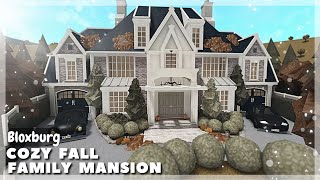 BLOXBURG Fall Family Mansion Speedbuild  Roblox House Build [upl. by Adlesirg]