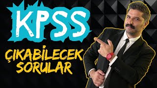 KPSS  Çıkabilecek Sorular  Rüştü Hoca [upl. by Eluj]