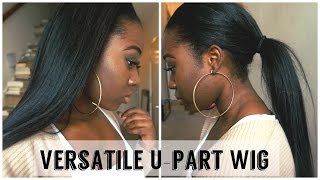 How I Style My Versatile UPart Wig  Ponytail  Half upHalf down  Tutorial [upl. by Kial]