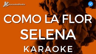 Selena  Como la flor Karaoke Instrumental con coros  Tono original [upl. by Rattan]