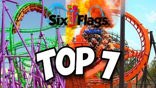 Top 7 Roller Coasters at Six Flags America 2024 [upl. by Nirag370]