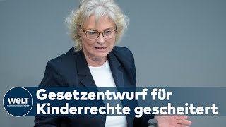 KINDERRECHTE quotZutiefst enttäuschtquot Verankerung von Kinderrechten im Grundgesetz gescheitert [upl. by Aderfla]