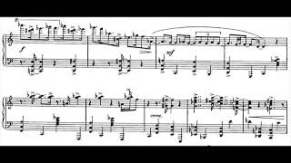 Conlon Nancarrow  Prelude and Blues for Piano 1935 ScoreVideo [upl. by Ettennod]