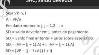 FIN 32 Amortização  SAC [upl. by Nehte]