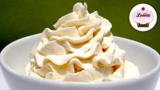 Receta de crema Chantilly casera  Chantilly para decorar pasteles  Como montar nata [upl. by Lynea]