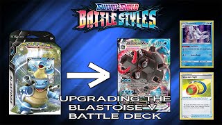 From Zero to Hero Upgrading the Blastoise V battle deck to a Blastoise Vmax deck [upl. by Drawoh]