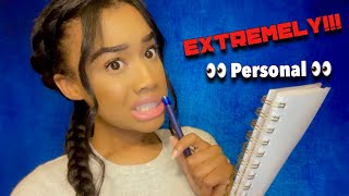 ASMR Asking You Extremely Personal Questions 👀 📝 Writing Sounds ASMR [upl. by Monetta]