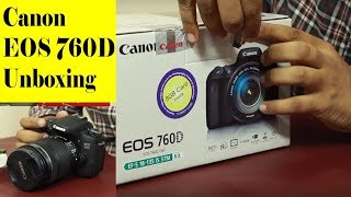 Canon EOS 760D DSLR Camera Unboxing HandsOn  Canon EOS 760D Unboxing  India  in Hindi [upl. by Savdeep248]