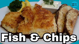 FISH amp CHIPS CRISPY Parmesan Panko crusted A Healthier Twist [upl. by Jaye]