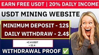 New Usdt Earning Site💥  Usdt Mining Site 2024  Best Investment Site  TrxUsdt Earning Website [upl. by Whitson]