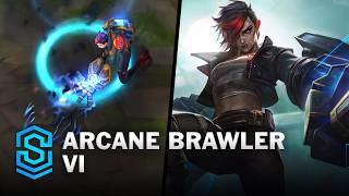 Arcane Brawler Vi Skin Spotlight  PreRelease  PBE Preview  League of Legends [upl. by Mettah420]