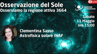 Osservazione del Sole osserviamo al telescopio la regione 3664 attiva [upl. by Ahsekram]