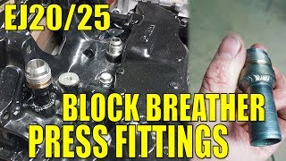 HOW TO REMOVE amp INSTALL PRESS FITTINGS  SUBARU AN BLOCK BREATHERS [upl. by Gustie592]