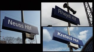 Bahnsteigansagen Blechelse Neuss Rheydt und Krefeld Hbf [upl. by Allissa]