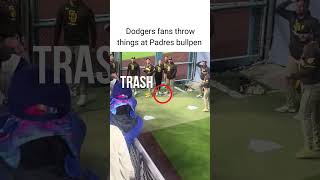 Dodgers Fans THROW Trash In Padres Bullpen [upl. by Chemush]