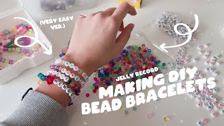 making simple bead bracelets 🍭  jelly record [upl. by Suicul814]