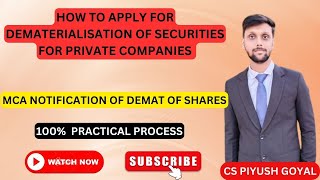 Dematerialization of Shares of Private company  Dematerialization of shares [upl. by Telford211]