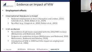 Webinar Minimum wage policy in Ireland [upl. by Ylrae]