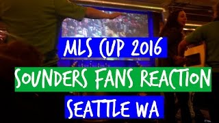 Fan Reaction to MLS CUP 2016 SOUNDERS WIN Seattle WA [upl. by Caroline]