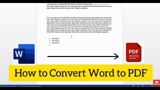 How to Convert Word to PDF  Kaise Word to PDF Save Karen [upl. by Silirama526]