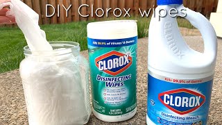 DIY DISINFECTANT WIPES  Homemade Disinfectant Wipes  DIY Clorox wipes [upl. by Aivatnohs232]