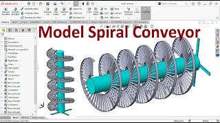 Model Gravity Derived Spiral Conveyor SOLIDWORKS Advanced Learning [upl. by Noived]