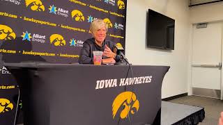 Jan Jensen press conference before 202425 Iowa womens basketball season opener [upl. by Eikcin322]