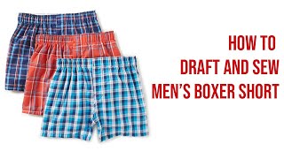 How To Cut And Sew Mens Boxers  Boxer Shorts With Front Flap [upl. by Ricard]