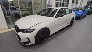 2024 BMW M340i XDRIVE pov walkaround Alpine White fitted with Tacora red interior [upl. by Alcott]