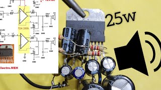 amplificador de audio con TDA2009 TDA2004 TDA2005 1 [upl. by Ennaihs]