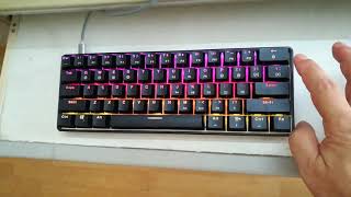 igk61 RGB mechanical keyboard led lighting effects [upl. by Yddub]