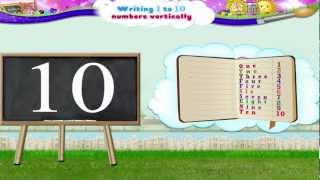 Learn Grade 1  Maths  Writing Numbers 1 to 10 Vertically [upl. by Ellehcal]