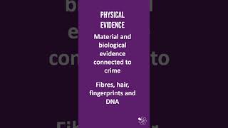 Physical Evidence  60 Second Criminology WJEC Level 3 Unit 3 [upl. by Eolcin]