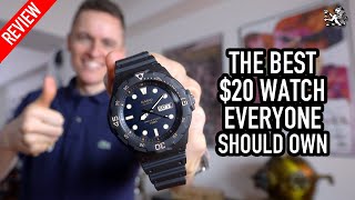 The Best 20 Analog Watch Everyone Should Own  Casio MRW200H1EVDF Diver Style Watch Review [upl. by Atekehs]