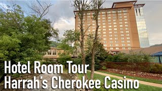 Harrahs Cherokee Casino Resort Room Tour  Creek Luxury Room 1657  Cherokee Casino Hotel Pool Tour [upl. by Acino]