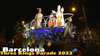 Cabalgata de Reyes Magos Barcelona 2022 The Royal Carriage  Three Kings Parade [upl. by Naginnarb]