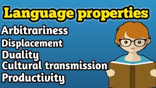 Properties of language  What are properties of language  Arbitrariness  Displacement  Duality [upl. by Nomzed]