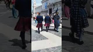 Piper amp kilties marching through Rome  pipe major Nick MacVicar [upl. by Esahc]