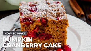 How to Make Pumpkin Cranberry Cake [upl. by Haggi891]