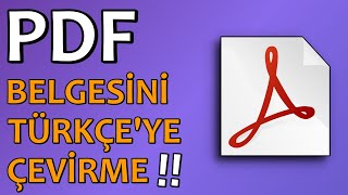 PDF Dilini Türkçeye Çevirme  👈👈 EN KOLAY YÖNTEM [upl. by Gnep204]