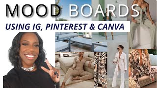 Canva Tutorial Creating Mood Boards Instagram Pinterest Canva for Fashion Campaign Inspiration [upl. by Notrub]