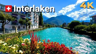 🇨🇭 INTERLAKEN SWITZERLAND 4K  Top Tourist Destination  Swiss Town [upl. by Sasnak328]