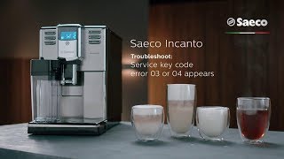 Saeco Incanto Troubleshooting  Service code Error 3 or 4 appears on the display [upl. by Torin]