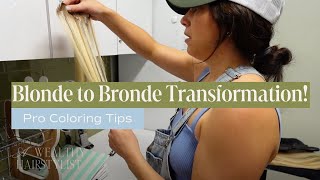 Transform Blonde Hair to Dark Bronde Expert Hair Coloring Tips for Salon Stylists [upl. by Lyford306]